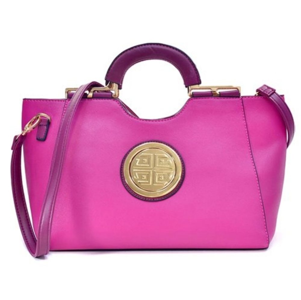 DASEIN💜 😺Purple Medallion Satchel (Vegan) bag purse